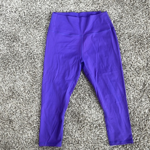 Zyia Ascend High Rise Capri Legging Purple Size 14 16 - Picture 12 of 14